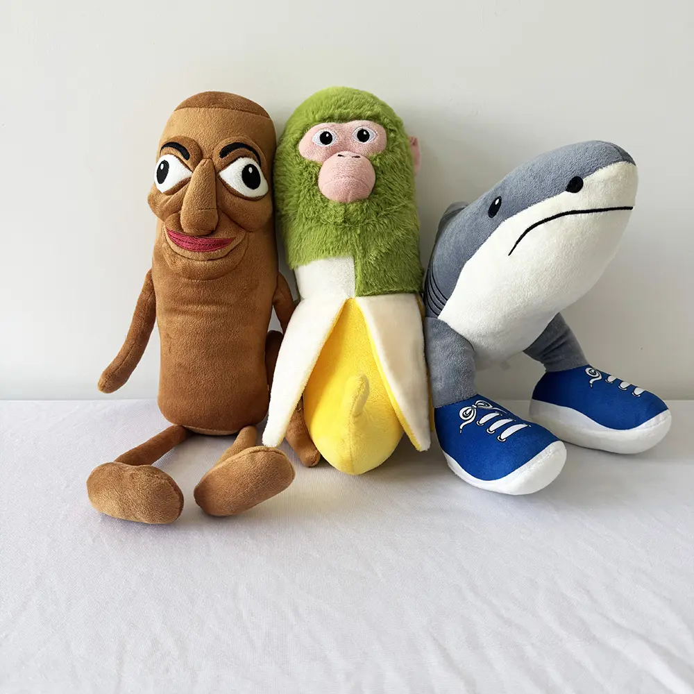 Tung Tung Sahur Plush Toy Tralalero Tralala Shark Plush Doll Cute Plush Sharks Wear Blue Shoes Stuffed Pillow Toy Holiday Gifts