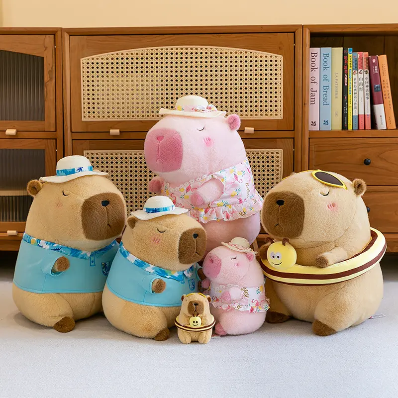 30cm-35cm new capibara plush toy children's soothing doll pillow summer capybara plush doll doll