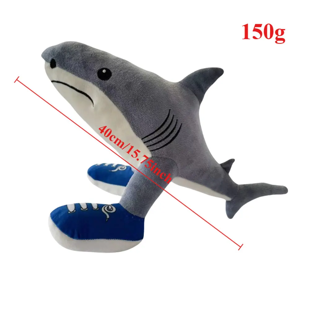 Tung Tung Sahur Plush Toy Tralalero Tralala Shark Plush Doll Cute Plush Sharks Wear Blue Shoes Stuffed Pillow Toy Holiday Gifts