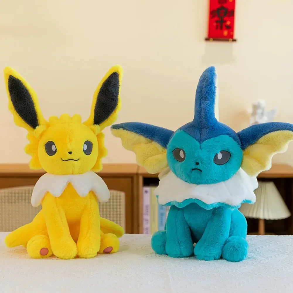 New Pokémon Jolteon Plush Toy Cute Cartoon Stuffed Plush Doll Room Decoration Sofa Cushion for Boys and Girls Birthday Gifts