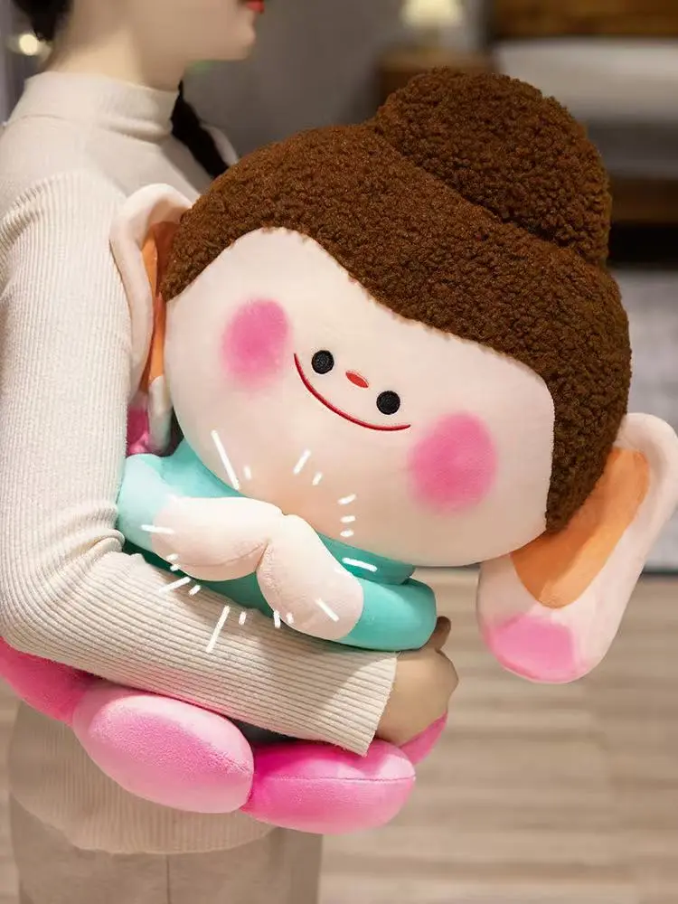 Lotus Buddha Doll Plush Toy Cartoon Anime Cute Handmade Pillow Cushion 3 Sizes 30cm/40cm/50cm Children's Gift for Thanksgiving