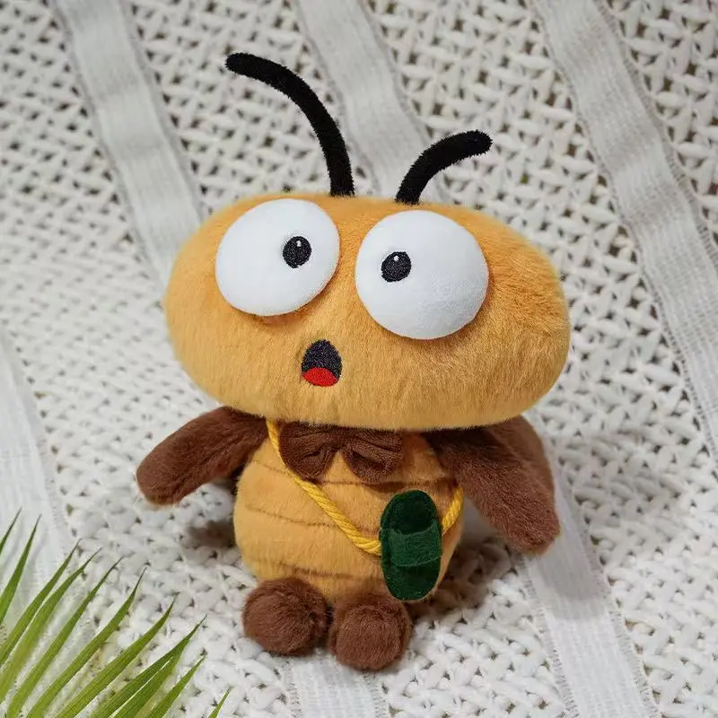 Jellycat's latest big eyed cockroach wristband stuffed plush toy figurine, cartoon anime cute children's birthday gift doll