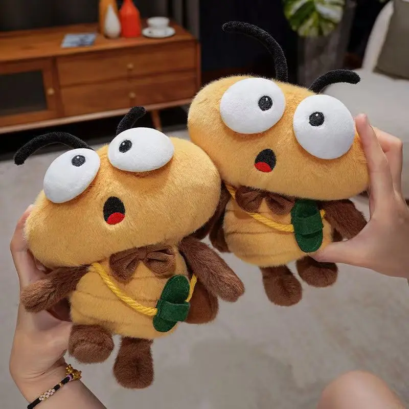 Jellycat's latest big eyed cockroach wristband stuffed plush toy figurine, cartoon anime cute children's birthday gift doll