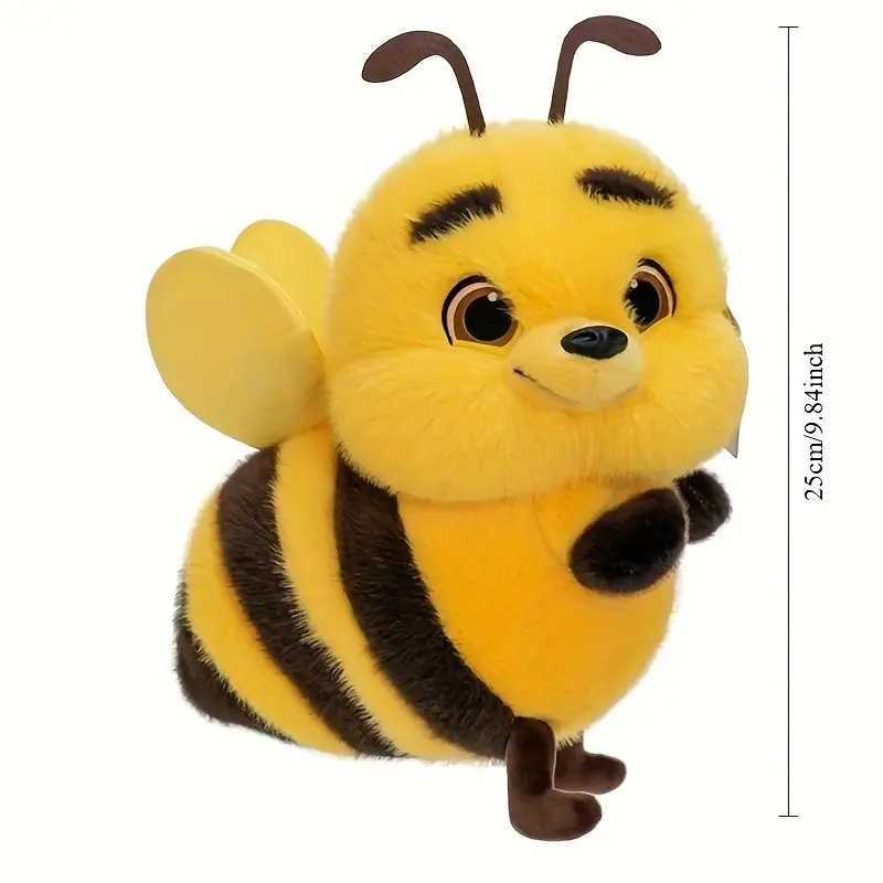 Cute Bee Plush Toy - Soft Stuffed Animal Doll for Kids, Bedroom Decor & Birthday Gift