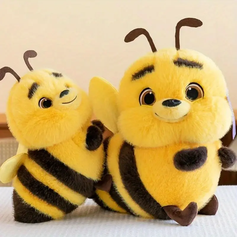 Cute Bee Plush Toy - Soft Stuffed Animal Doll for Kids, Bedroom Decor & Birthday Gift