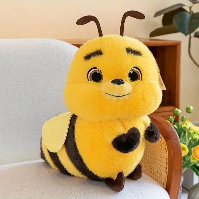 Cute Bee Plush Toy - Soft Stuffed Animal Doll for Kids, Bedroom Decor & Birthday Gift