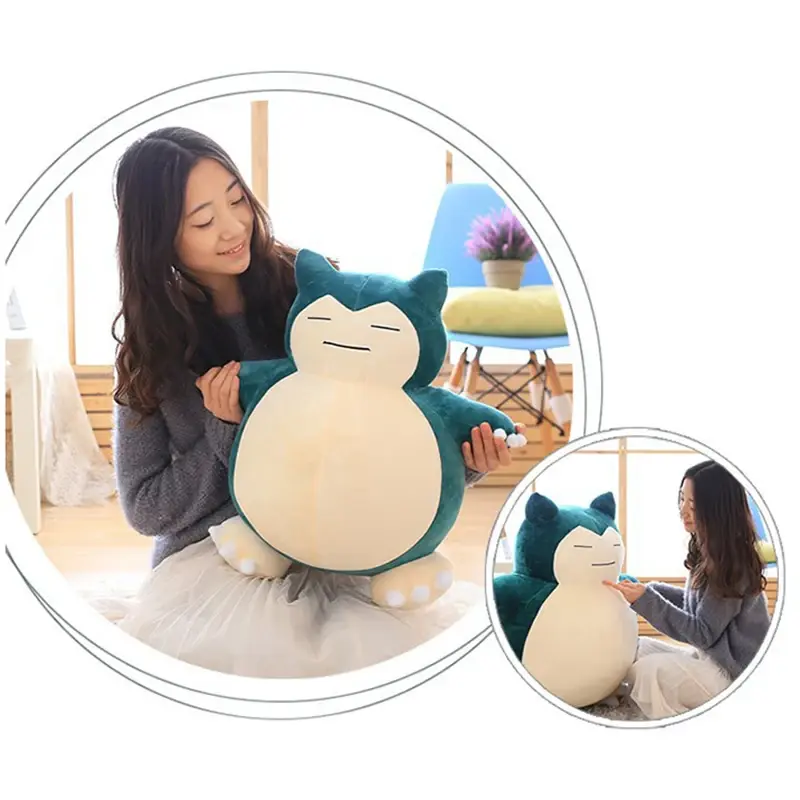 30/50cm Pokemon Snorlax Plush Toys Cartoon Japan Anime Monster Elf Plush Doll Soft Stuffed Animal Doll Birthday Gift For Girls