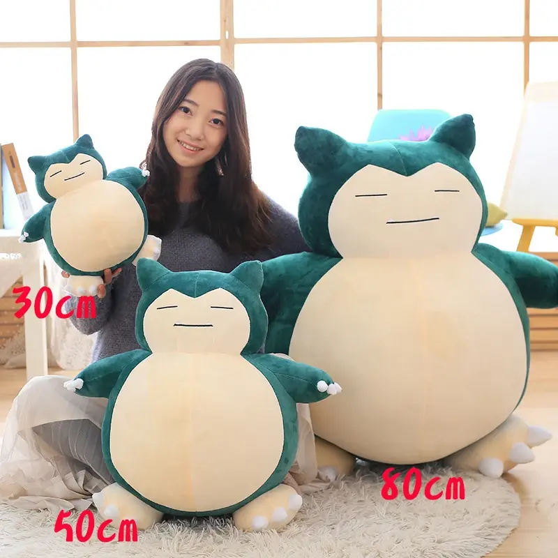 30/50cm Pokemon Snorlax Plush Toys Cartoon Japan Anime Monster Elf Plush Doll Soft Stuffed Animal Doll Birthday Gift For Girls