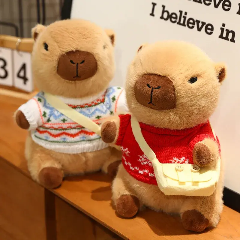 23cm Kids Kapybara Plush Toys Cute Simulation Anime Capibara Toy for Girls Kawaii RagDoll Fluffty Animals Children Birthday Gift