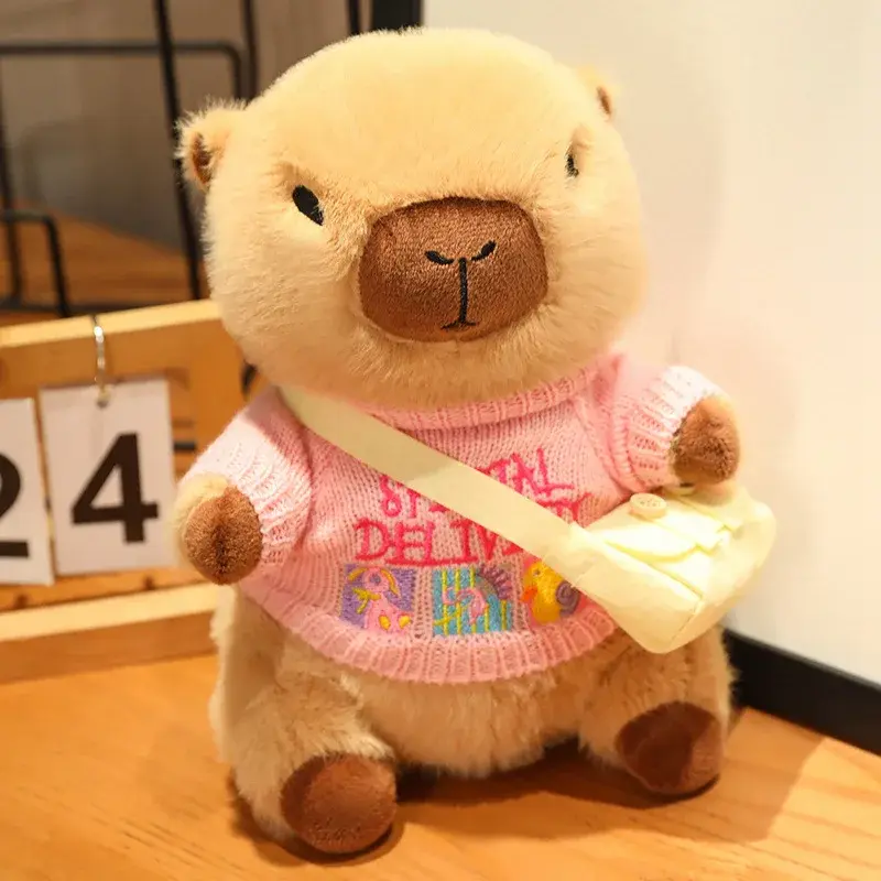 23cm Kids Kapybara Plush Toys Cute Simulation Anime Capibara Toy for Girls Kawaii RagDoll Fluffty Animals Children Birthday Gift