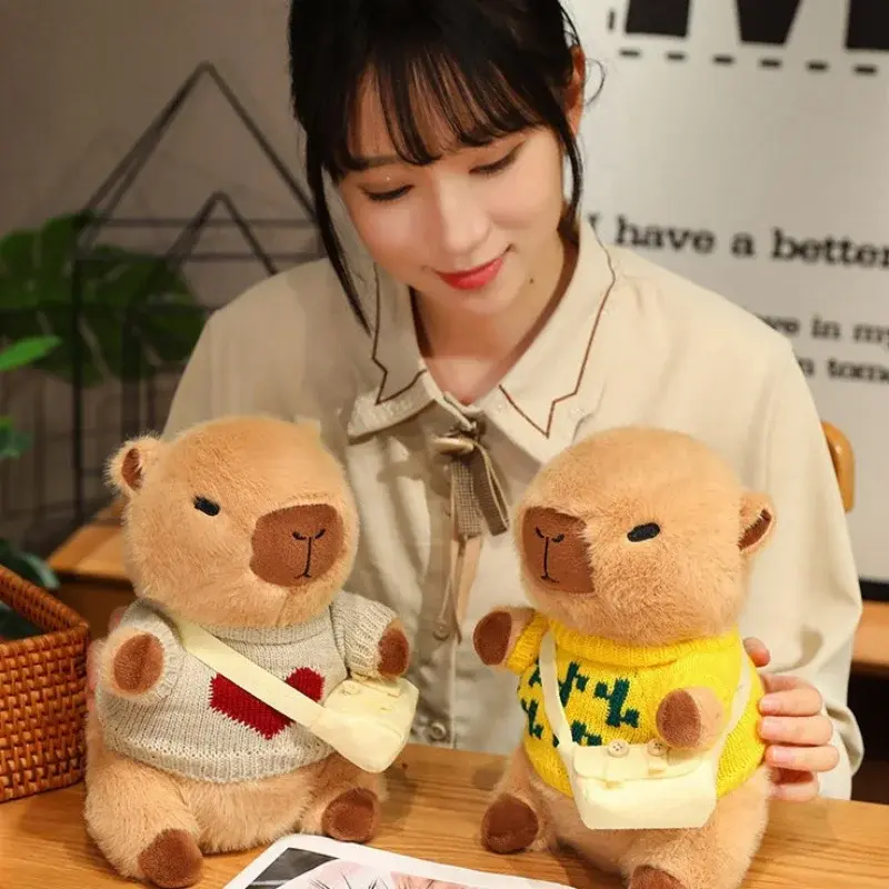 23cm Kids Kapybara Plush Toys Cute Simulation Anime Capibara Toy for Girls Kawaii RagDoll Fluffty Animals Children Birthday Gift