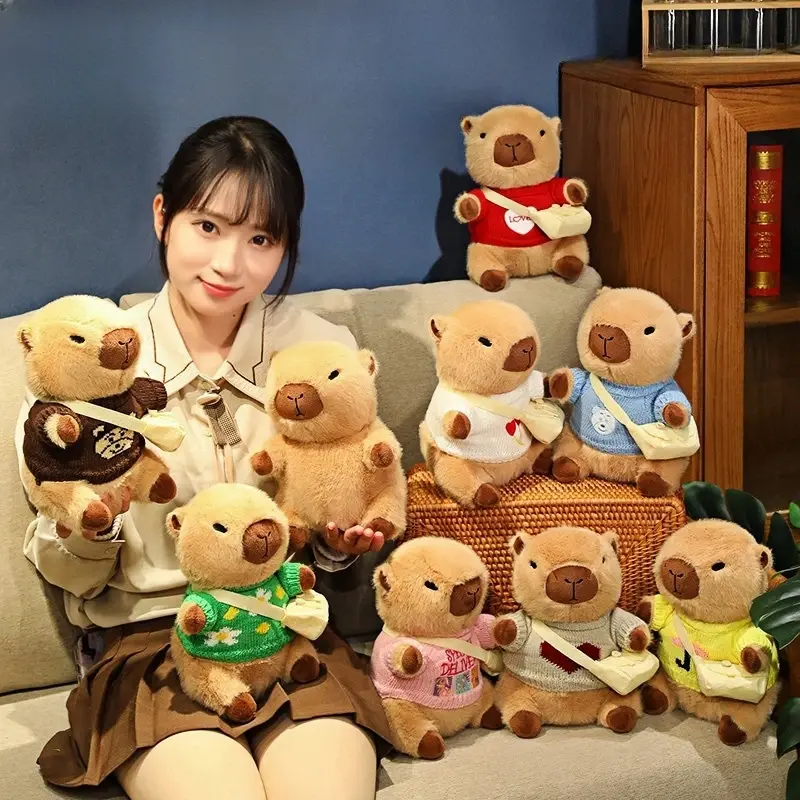 23cm Kids Kapybara Plush Toys Cute Simulation Anime Capibara Toy for Girls Kawaii RagDoll Fluffty Animals Children Birthday Gift