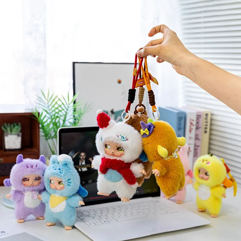 Cartoon V2 Anime Doll Cute Figure Surprise Bag Pendant Keychain Plush Toy Kids Xmas Gifts