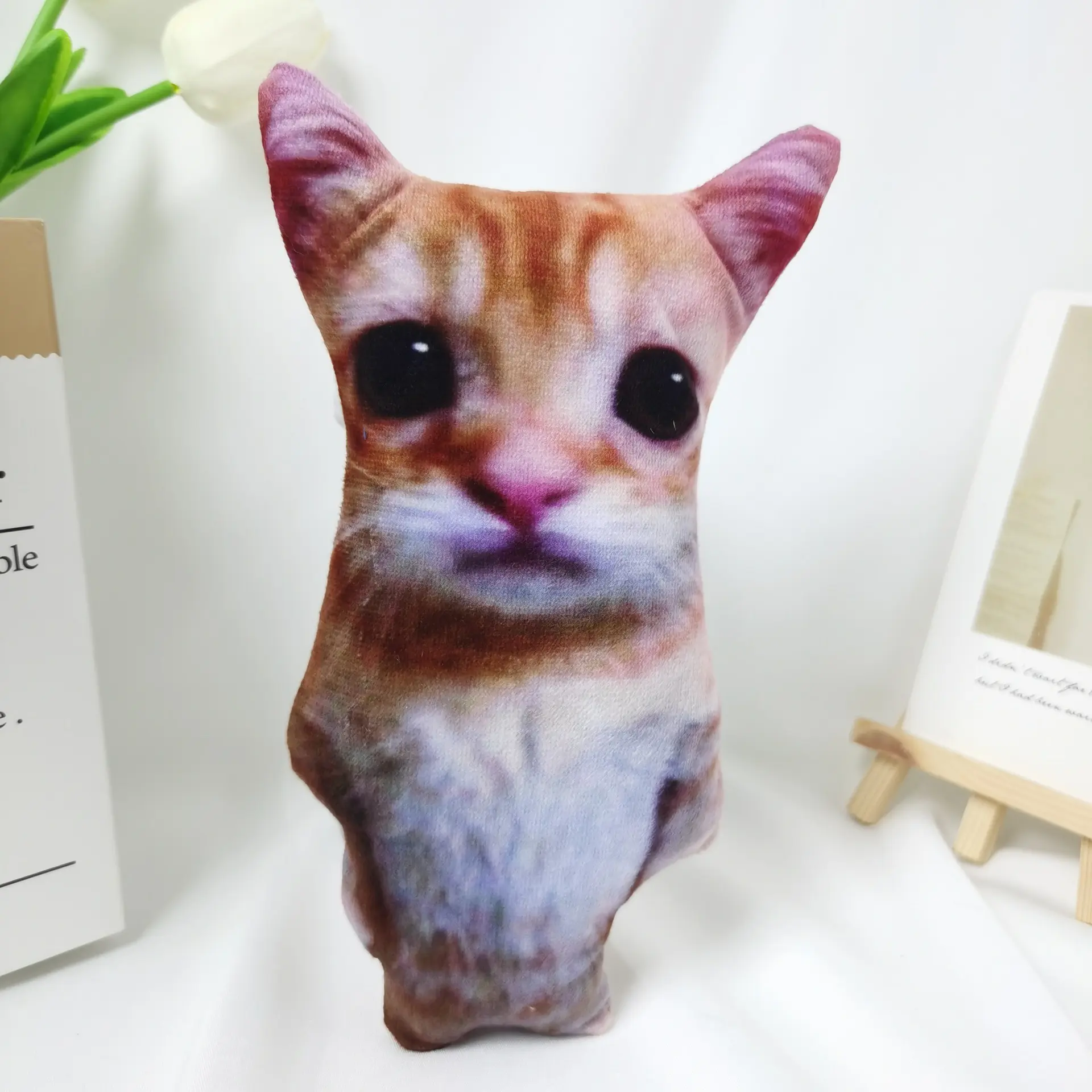 Cute El Gato Cat Plush Toys Wowwow Cat Dolls Plushies Simulation Happy Cat Plush Toys Birthday Holiday Gift Kids Room Decoration