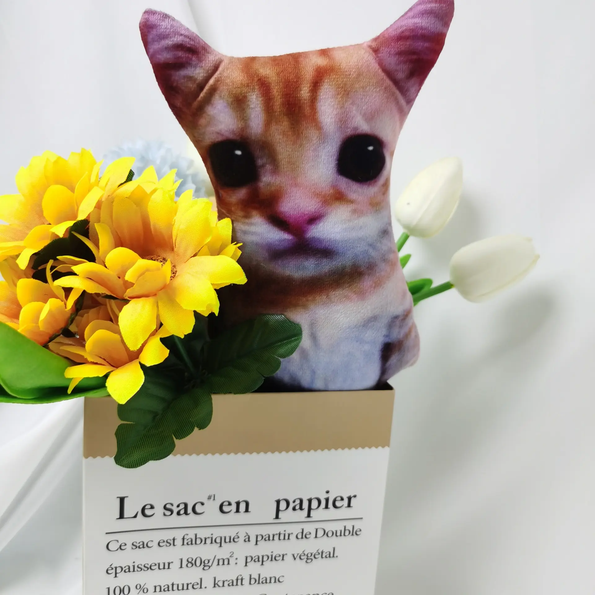 Cute El Gato Cat Plush Toys Wowwow Cat Dolls Plushies Simulation Happy Cat Plush Toys Birthday Holiday Gift Kids Room Decoration