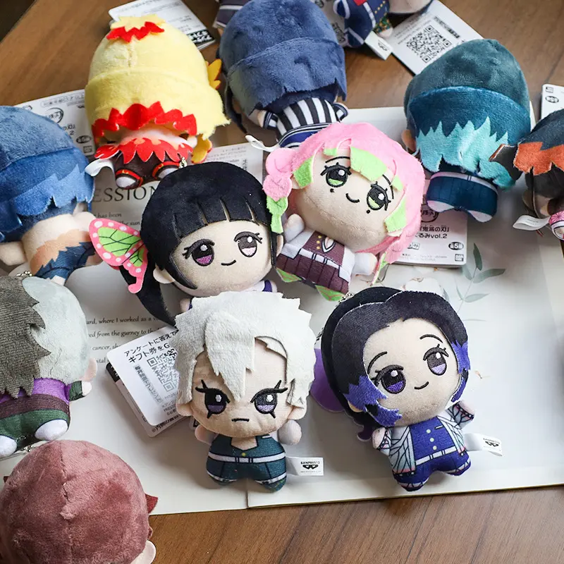 New 10cm Anime Demon Slayer Tomioka Giyu Kamado Tanjirou Kamado Nezuko Agatsuma Zenitsu Shinazugawa Genya Plush Toy Doll Gift