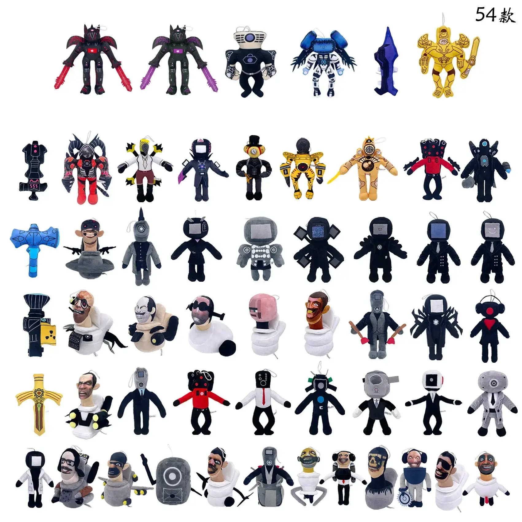 New Skibidi Toilet Stuffed Plush Toys Collectible Gifts for Kids Anime Game Figure Titan TV Man Cameraman Clock Woman Plush Doll