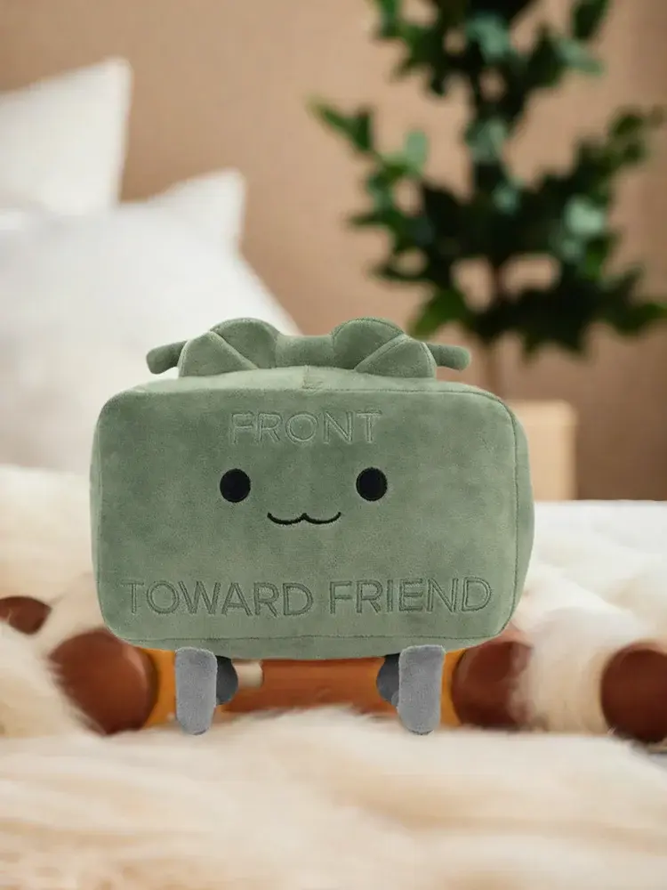 New Clay the Claymore Plush Doll Kawaii Green Square Doll Pillow Accessories Gift Collection Model For Kid Birthday Gifts