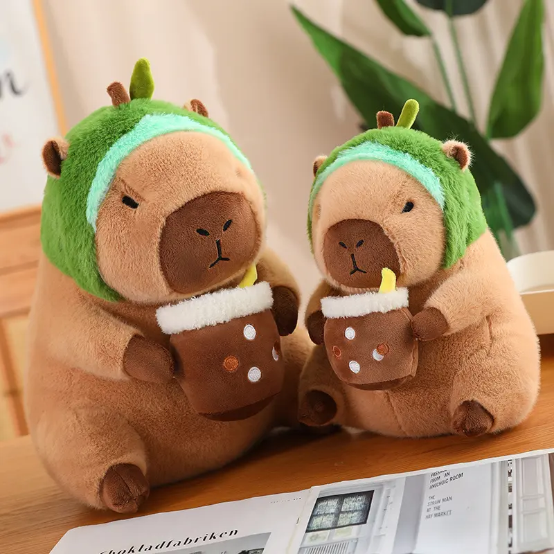 30cm/40cm Fluffy Capybara Plush Doll Kawaii Capybara Stuffed Toy Simulation Stuffed Animals Girls Birthday Gift Home Decor