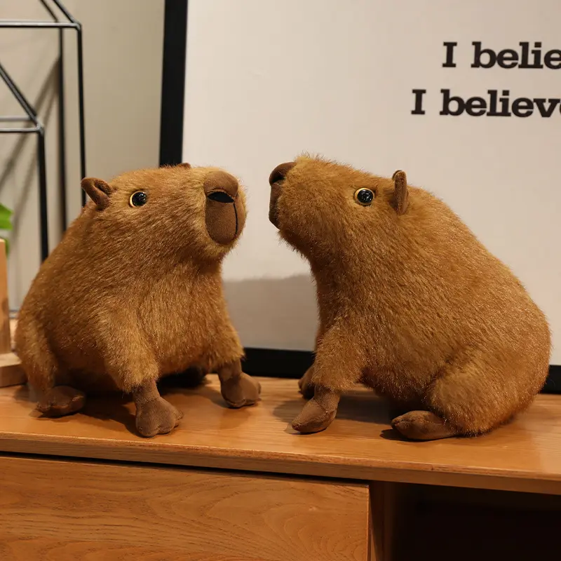 Lifelike Capybara Plush Doll Stuffed Animals Kawaii Plushie Capybara Birthday Gift for Girl Friend Cute Decoration for Romms