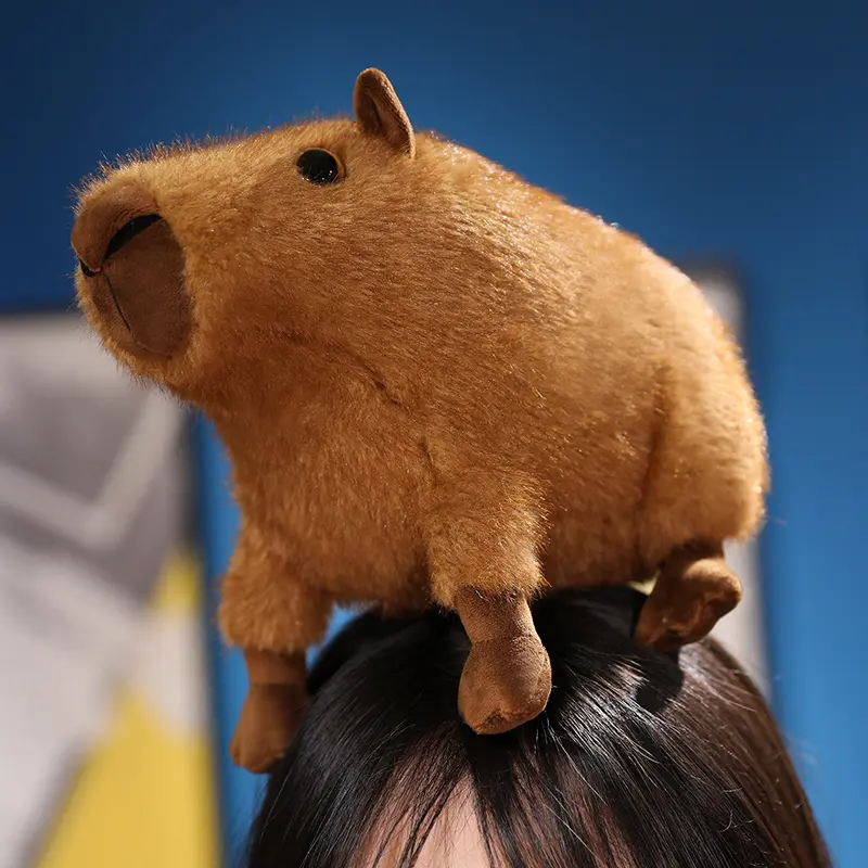 Lifelike Capybara Plush Doll Stuffed Animals Kawaii Plushie Capybara Birthday Gift for Girl Friend Cute Decoration for Romms