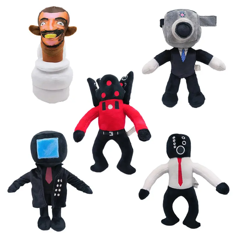 Skibidi Toilet Stuffed Plush Doll Toys Collectible Gifts for Kids Fans Adults Birthday Anime Game Figure Titan TV Man Cameraman