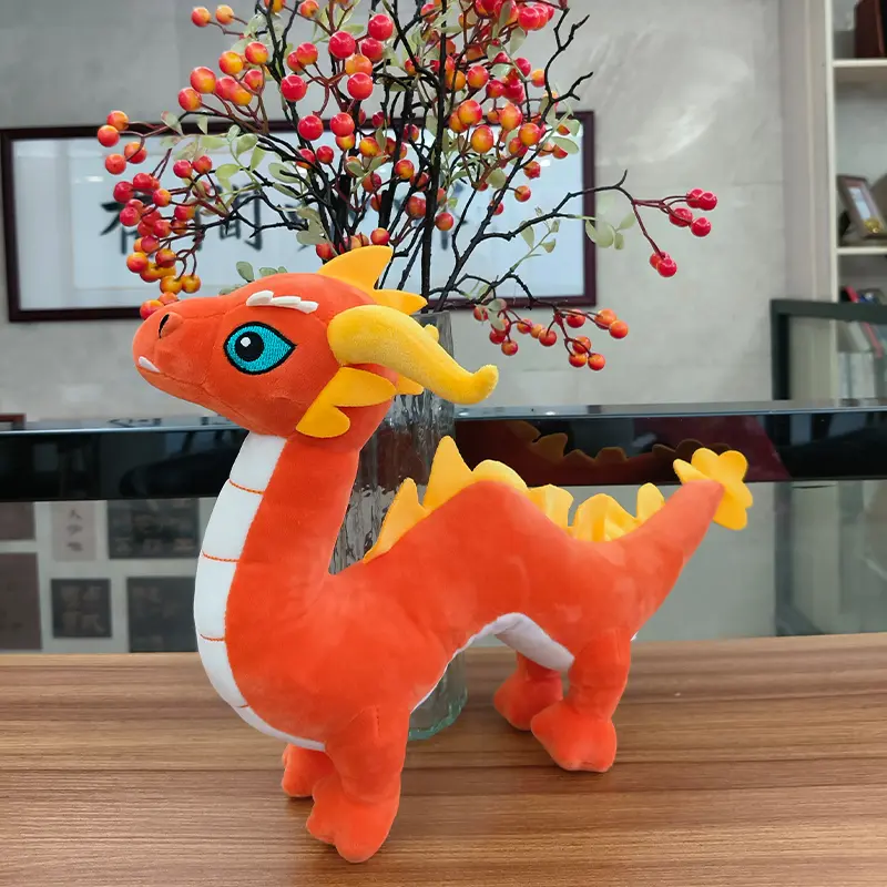 Cute Green Dragon Plush Toy, Stuffed Animal Dinosaur Doll, Christmas Halloween Thanksgiving Day Easter New Year Gift