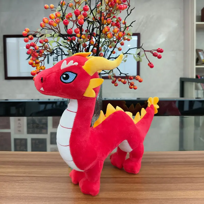 Cute Green Dragon Plush Toy, Stuffed Animal Dinosaur Doll, Christmas Halloween Thanksgiving Day Easter New Year Gift
