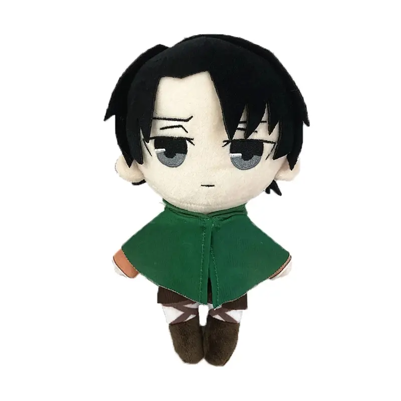 Anime Attack on Titan Plush Toys Doll Kawaii Levi Eren Mikasa Cute Kawaii Collection Green Stuffed Doll Birthday Gifts For Kids