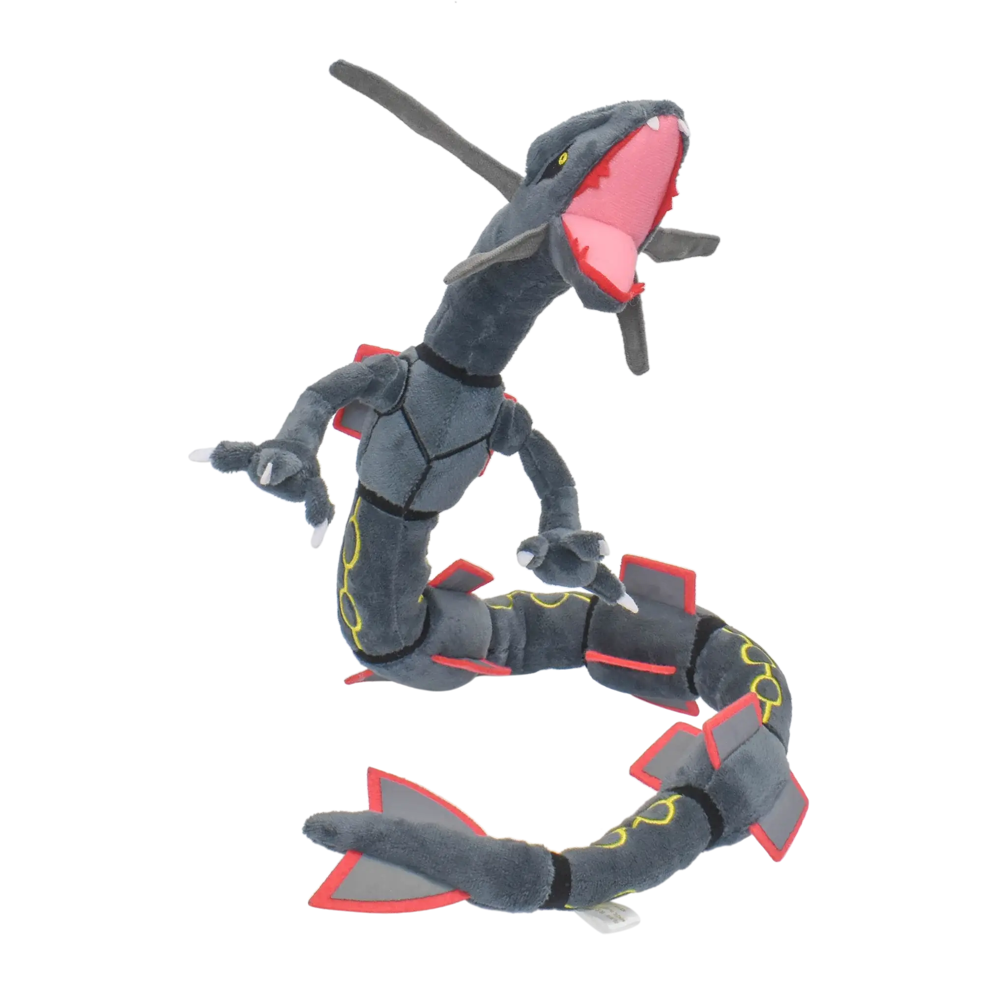Shiny Rayquaza Plush Toys Stuffed Animal Game for Collectible Gift,Soft Plushies,Cute Cartoon Character Black 12 Inch