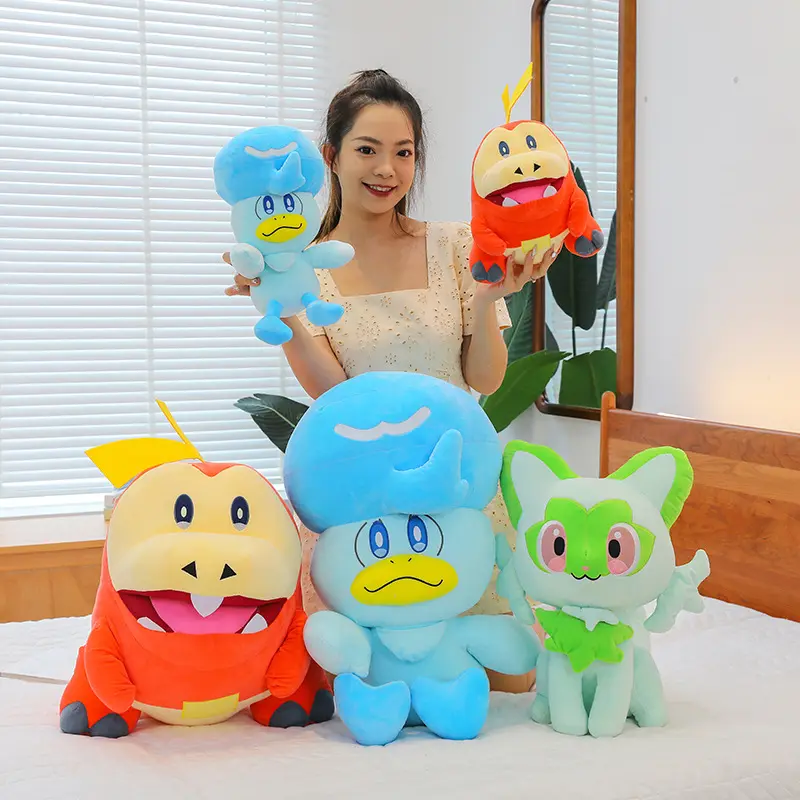Pokemon Sprigatito Meowscarada Floragato Soft Plush Toys Cute Anime Quaxly Fuecoco Crocalor Stuffed Animale Peluche Dolls Gifts