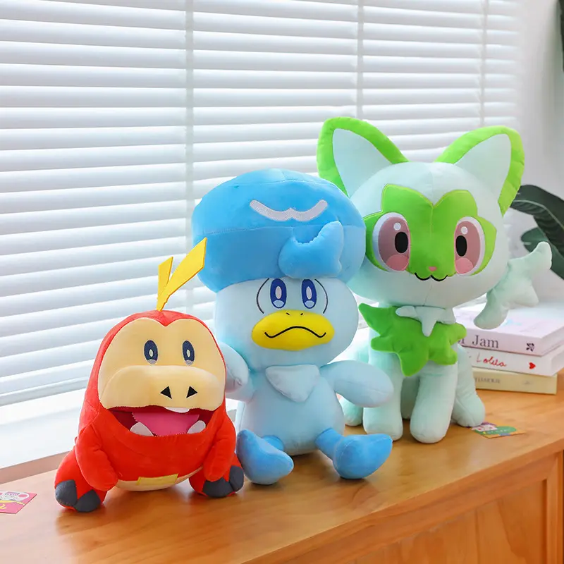 Pokemon Sprigatito Meowscarada Floragato Soft Plush Toys Cute Anime Quaxly Fuecoco Crocalor Stuffed Animale Peluche Dolls Gifts