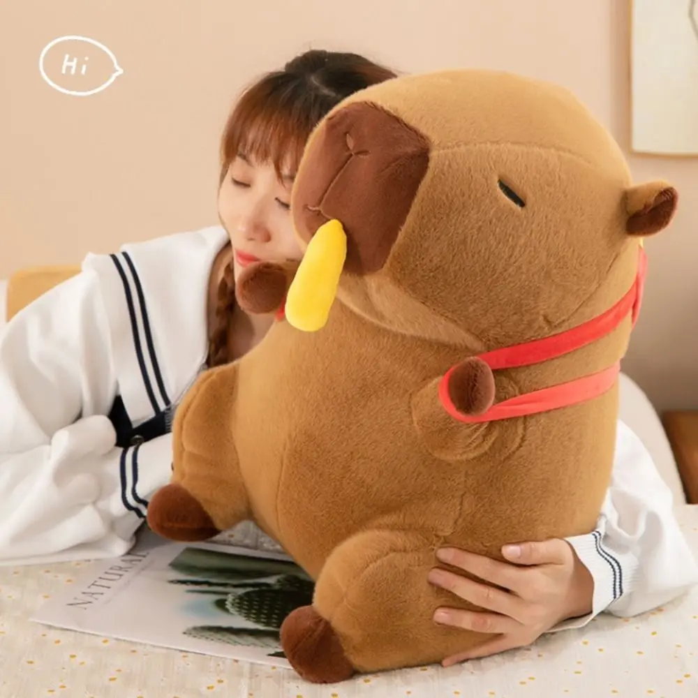 Simulation French Fries Capybara Plush Toy Cloth Doll With Stretchable Capibara Anime Fluffty Toy 30cm Soft Capybara Plush Doll