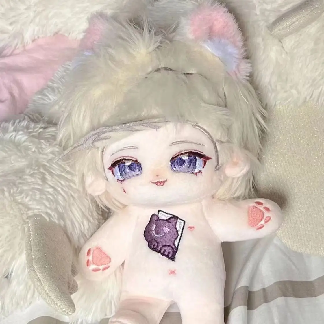 20cm Cotton Dress-up Plush Doll COS Game Genshin Impact Lyney Cartoon Stuffed Toys Children's Fans Adults Cute Collectible Gifts