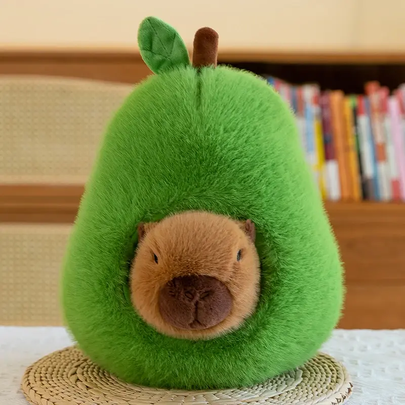 Avocado Capybara Capibara Creative Throw Pillow Plush Doll Doll Girlfriend Birthday Gift Doll