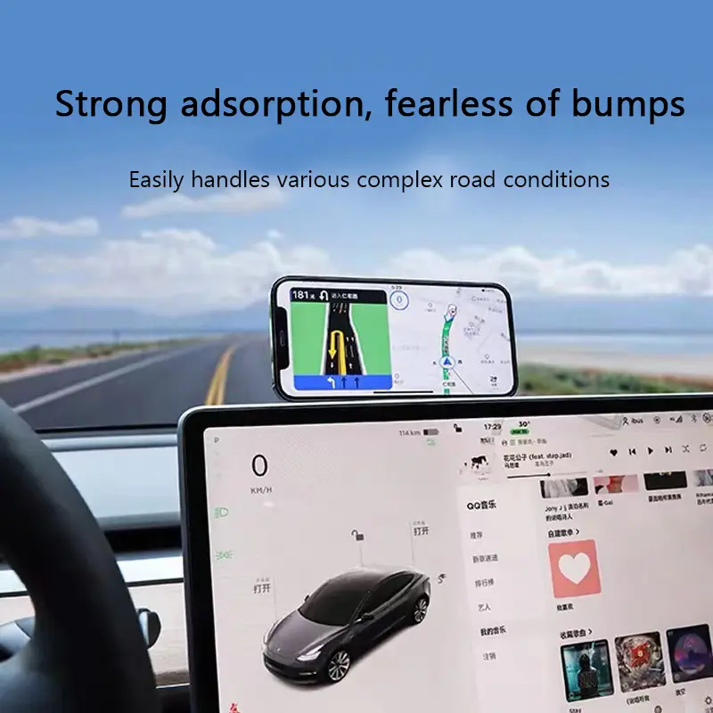 1 pcs Magnetic Laptop Phone Holder Computer Monitor Side Cell Phone Slim& Foldable For iPhone 14 13 12 Series Case and All Phone