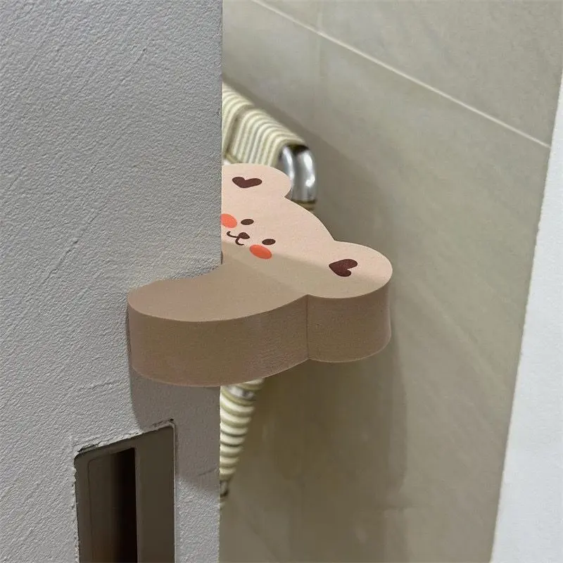 1/5pcs ins bear door handle anti-collision, children's room anti-pinch safety door stop, bedroom door closing artifact for pets