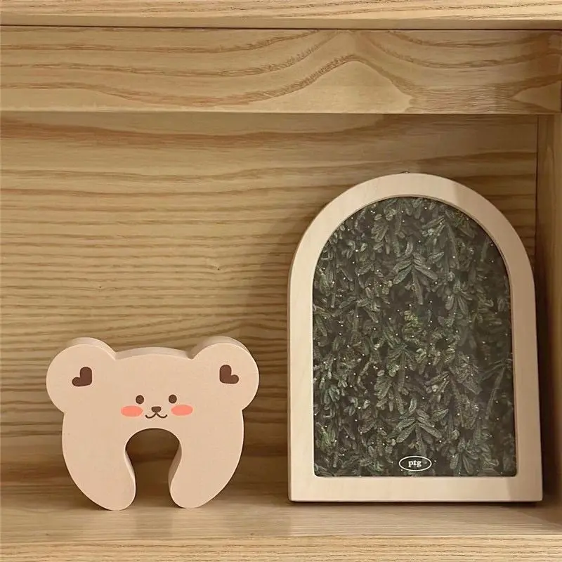 1/5pcs ins bear door handle anti-collision, children's room anti-pinch safety door stop, bedroom door closing artifact for pets