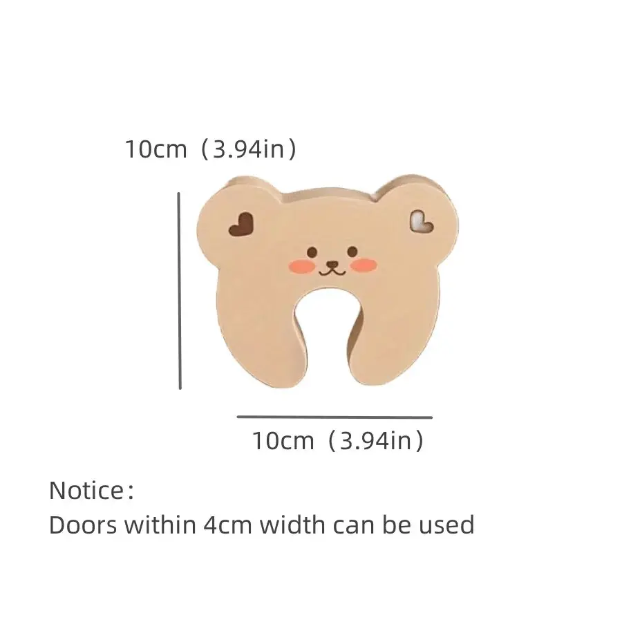1/5pcs ins bear door handle anti-collision, children's room anti-pinch safety door stop, bedroom door closing artifact for pets