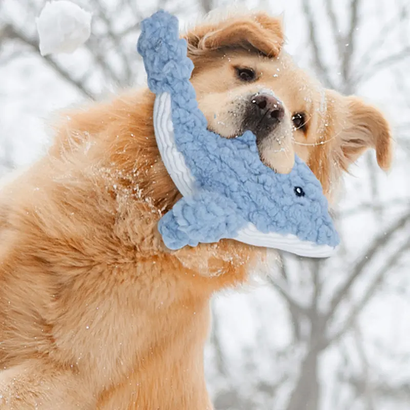 Plush Dog Toy Animals Shape Bite Resistant Squeaky Toys Corduroy Dog Toys for Small Large Dogs Puppy Pets Training Accessories