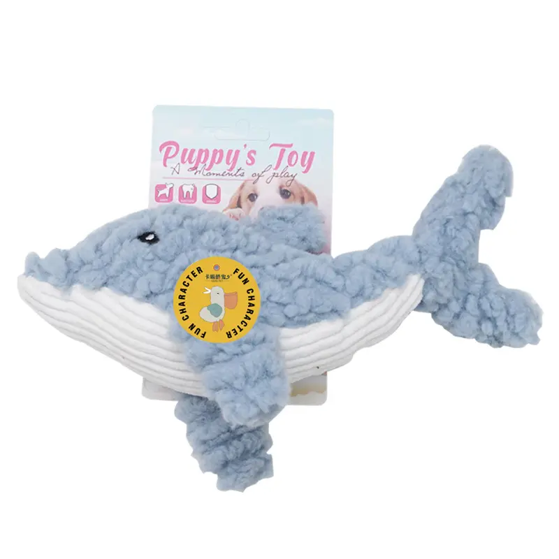 Plush Dog Toy Animals Shape Bite Resistant Squeaky Toys Corduroy Dog Toys for Small Large Dogs Puppy Pets Training Accessories