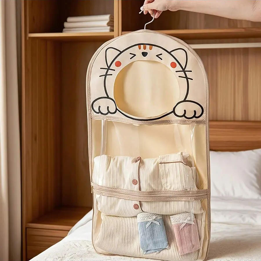 Wall Mounted Dirty Clothes Storage Bag Waterproof Foldable Laundry Bag Large Capacity with Hook Clothes Hanging Basket Bathroom