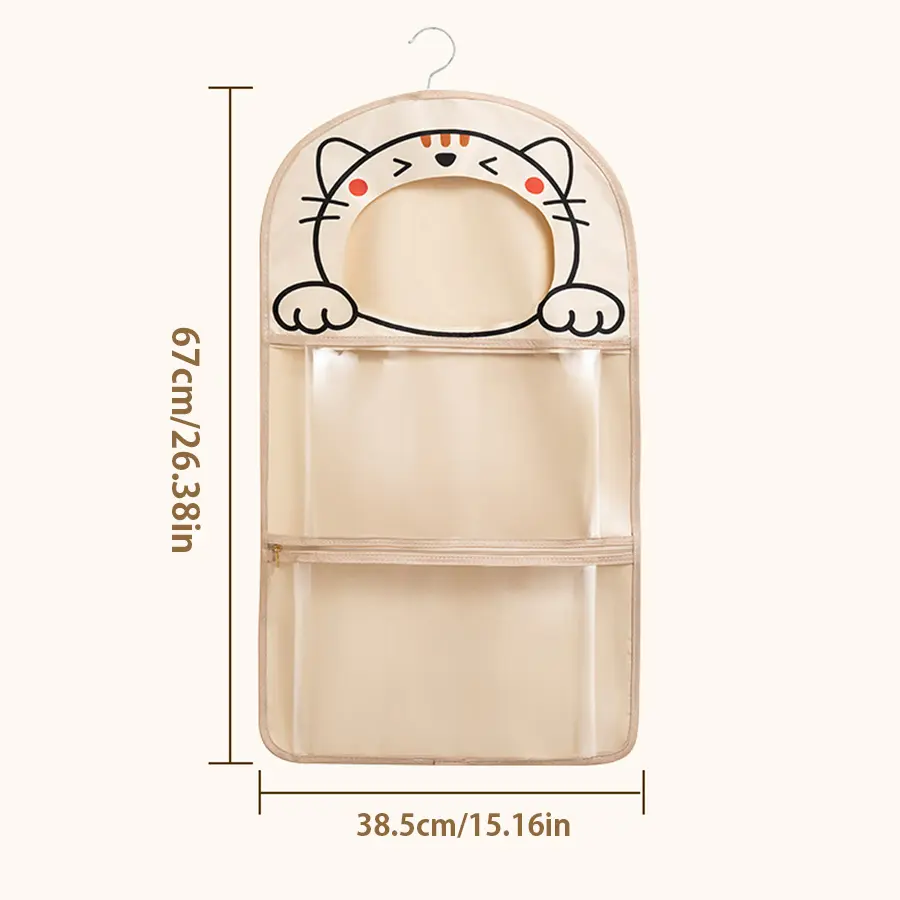 Wall Mounted Dirty Clothes Storage Bag Waterproof Foldable Laundry Bag Large Capacity with Hook Clothes Hanging Basket Bathroom