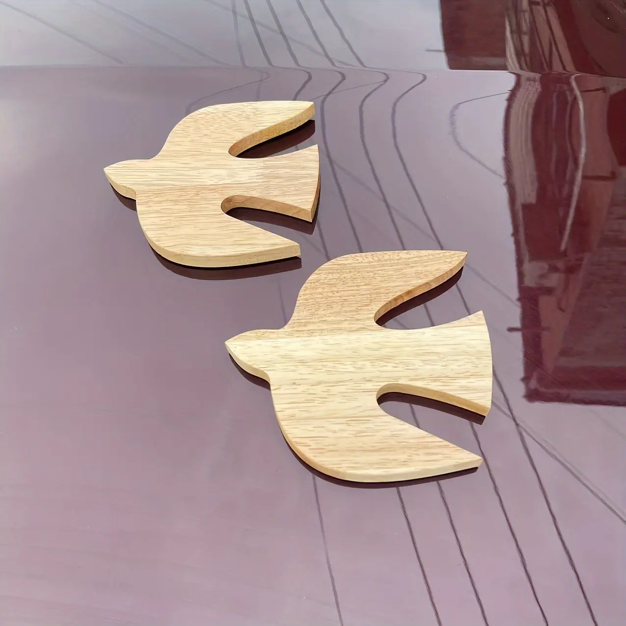 Wooden Bird Ornaments Wall Decorations Wall Hangings Hand Pendant Home Accessories Handicraft Figurines Sculpture Statue Craft