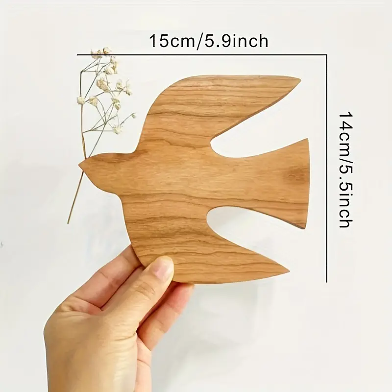 Wooden Bird Ornaments Wall Decorations Wall Hangings Hand Pendant Home Accessories Handicraft Figurines Sculpture Statue Craft