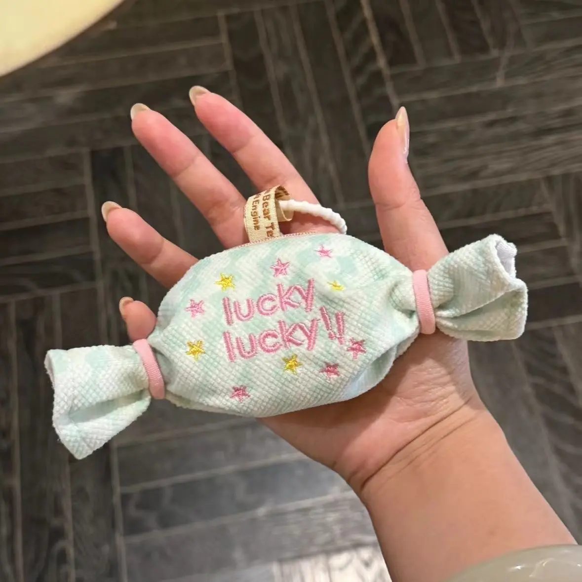 Sweet Candy Design Coin Purse Anti-lost Canvas Lipstick Earphone Bag Plaid Storage Pouch Creative Mini Bundle Pocket Outdoor
