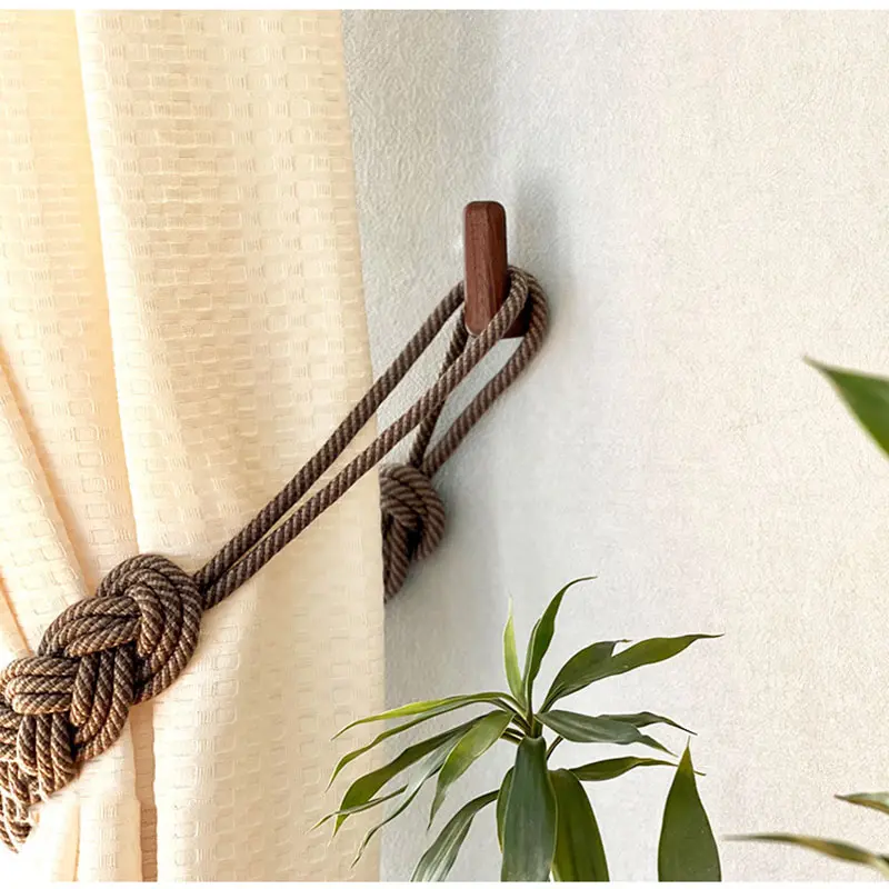 Wooden Hook Key Decorative Holder Door Hanger Wall Coat Rack Multi-Purpose Kitchen Bathroom Accessories Storage Gadgets Organize