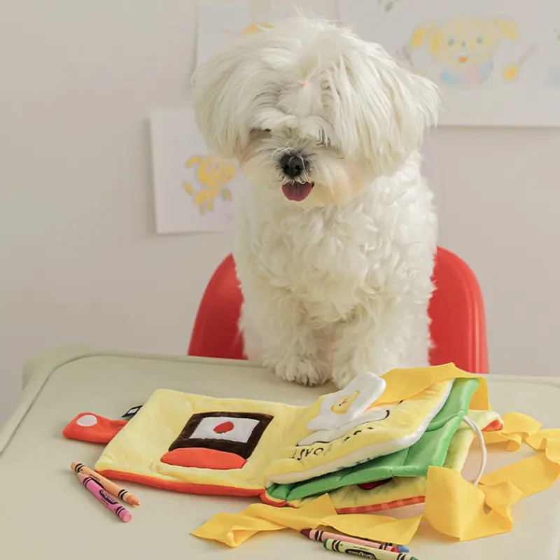 Finding Food Dog Toys Cute Squeaking Books Dog Toys Books Pet Interactive Toys Dog Chew Toys Squeaky Dog Toy Cat Plush Toys