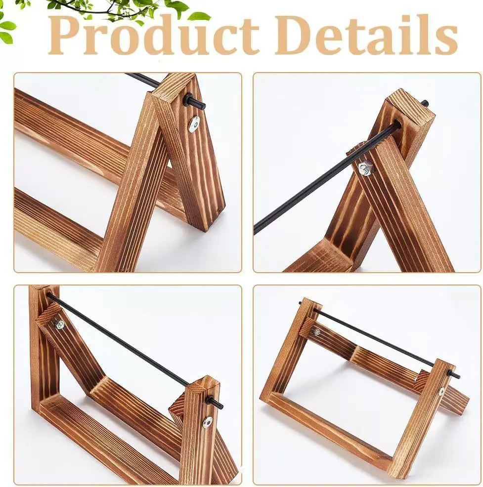 1pcs Wooden Desktop Yarn Holder for Hand Knitting Craft Thread Organizer Stand Home Embroidery Thread Storage Rack