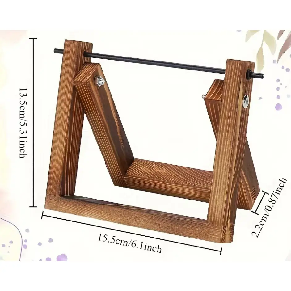 1pcs Wooden Desktop Yarn Holder for Hand Knitting Craft Thread Organizer Stand Home Embroidery Thread Storage Rack